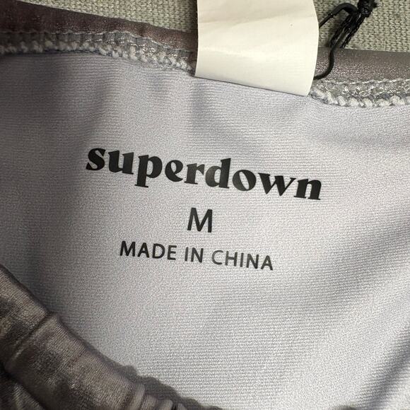 superdown Women's Silver Danae Tie Side Bikini Bottoms M‎ - Picture 4 of 12